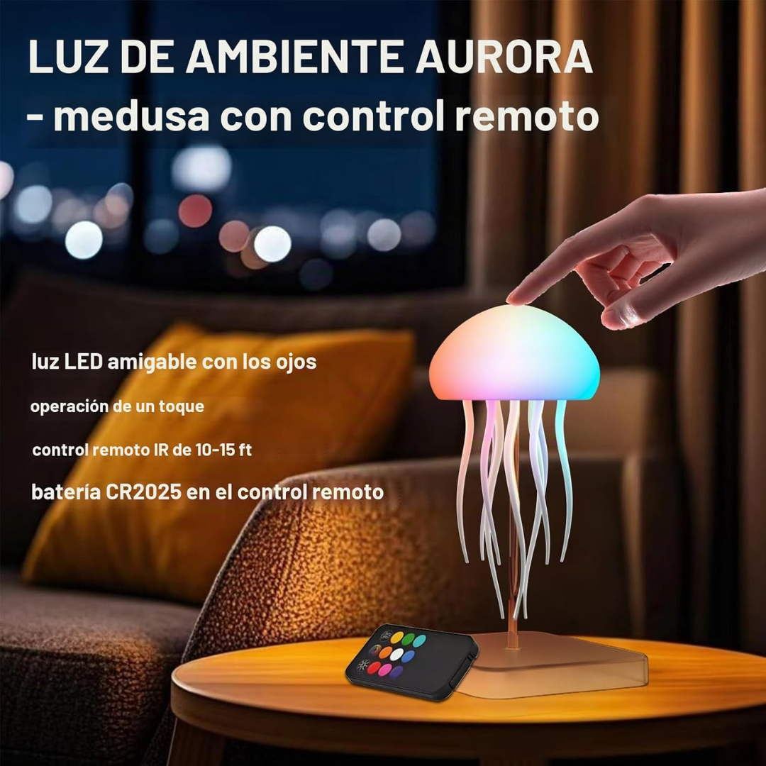 Lámpara de medusa giratoria